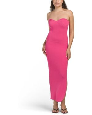 TJ Maxx Strapless Knit Tube Dress For Nylon/Spandex/Rayon - Pink