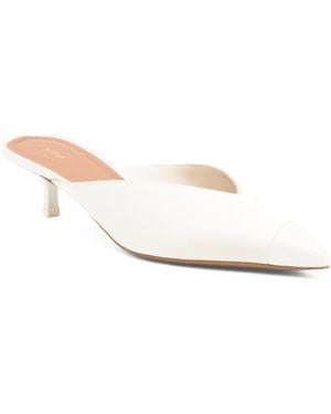 TJ Maxx Macondo Heeled Mules For Leather - White