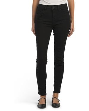 TJ Maxx High Waist Recycle 2 Button Skinny Jeans With Functional Pockets For Spandex/Cotton/Polyester - Black