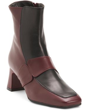 TJ Maxx Leather Heeled Booties For - Brown