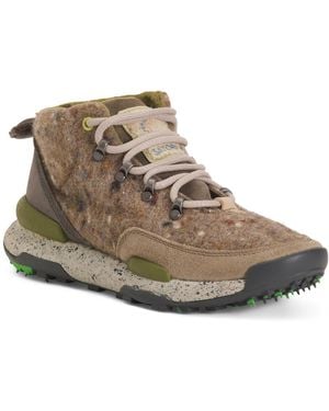 TJ Maxx Kiso Wool And Leather Leaf Hiker Boots For Suede - Brown