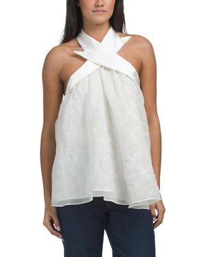 TJ Maxx Silk Tank Top For Polyester - White
