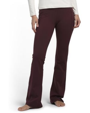 TJ Maxx Polarlux Tribeca Fleece Hi Rise Flare Pants For Spandex/Polyester - Purple