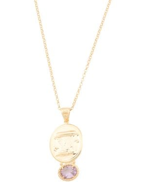TJ Maxx 18Kt Plated Amethyst Anfora Necklace For Amethyst - Metallic