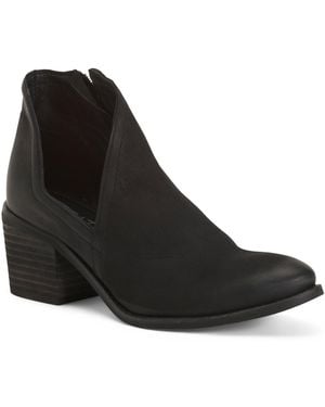 TJ Maxx Leather Ma Sheena Booties For - Black