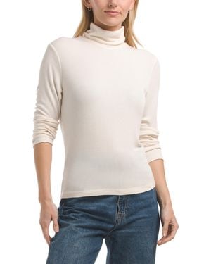 TJ Maxx Tara Crop Turtleneck Sweater For Spandex/Viscose - White
