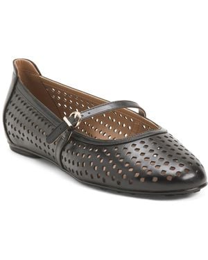 TJ Maxx Leather Aria Perforated Casual Shoes For - Brown
