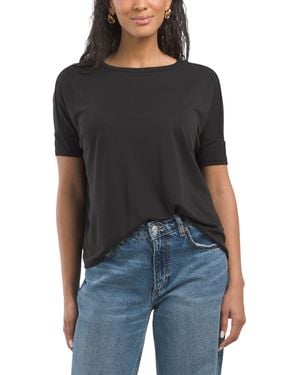 TJ Maxx Poncho T-Shirt For Spandex/Modal/Polyester - Black