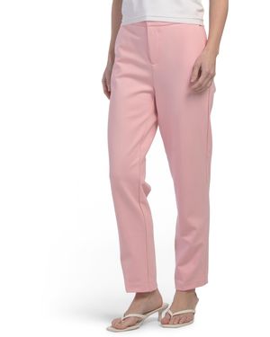 TJ Maxx Premier Ponte Knit Trouser Pants For Nylon/Spandex/Rayon - Pink