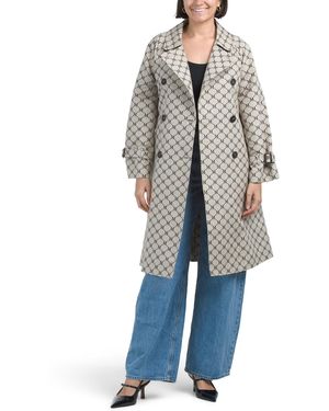TJ Maxx Water Repellent Double Breasted Trench Coat For Cotton/Polyester - Blue