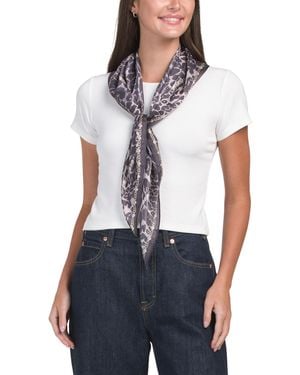 TJ Maxx Animal Print Triangle Scarf For Polyester - White