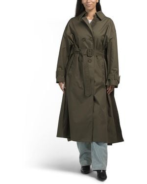 TJ Maxx Elegant Long Coat For Cotton/Polyester - Green