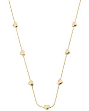 TJ Maxx 18Kt Plated Mini Heart Snake Chain For - Metallic