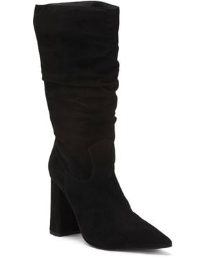 TJ Maxx Nameen Leather Mid Boots For Suede - Black
