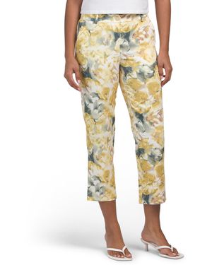 TJ Maxx Printed Pants For Spandex/Polyester - Yellow
