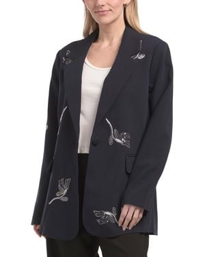 TJ Maxx Embellished Blazer, Spandex/Polyester/Viscose - Blue
