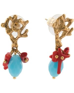 TJ Maxx Coral And Drop Earrings - White