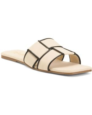 TJ Maxx Biscayne Flat Sandals For Leather - Metallic