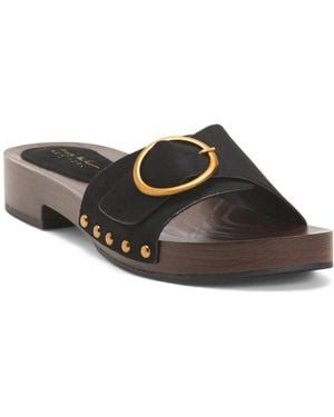 TJ Maxx Dazie Platform Slide Sandals For /Suede - Brown