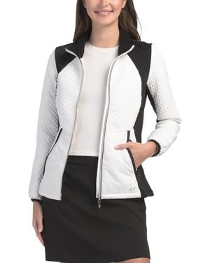TJ Maxx Upf 40 Quick Drying Brushed Inside Mikaela Jacket, Polyester - White