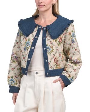 TJ Maxx Tapestry Jacket, Cotton/Polyester - Blue