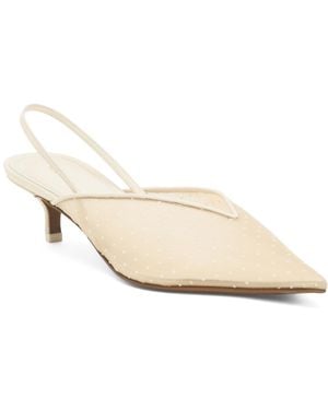 TJ Maxx Irena Polka Dotted Slingback Mules For Leather - Natural