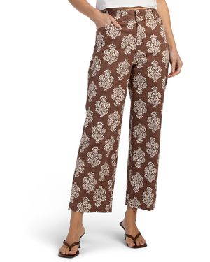 TJ Maxx Slant Pocket Cropped Pants For Spandex/Cotton - Multicolor