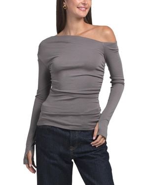 TJ Maxx Cleo Top For Spandex/Cotton/Acrylic - Gray