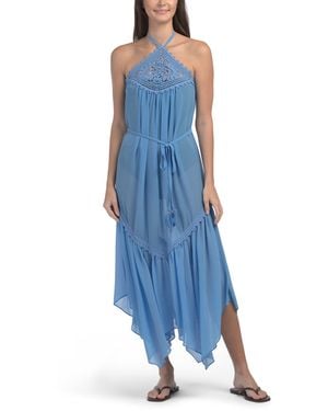 TJ Maxx Patsy Cover-Up Dress For Polyester - Blue
