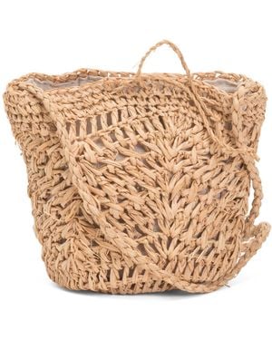 TJ Maxx Perfect Pouchette Crossbody, Leather - Natural