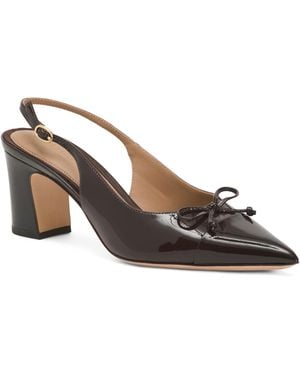 TJ Maxx Patent Leather Miriam Slingback Heels For Leather - Brown