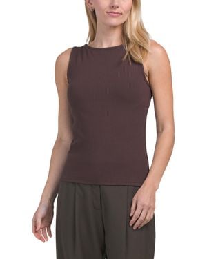 TJ Maxx Boat Neck Tank, Spandex/Rayon - Purple