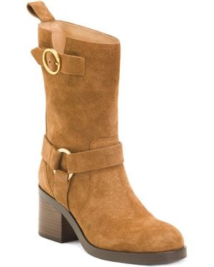 TJ Maxx Suede Mid Shaft Boots For Leather//Suede - Brown