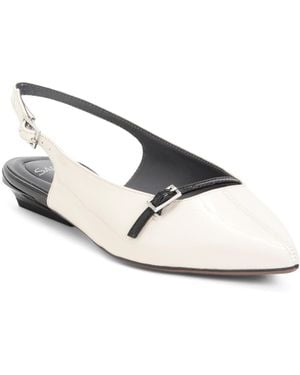 TJ Maxx Patent Leather Emma Slingback Flats For - Natural