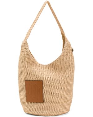 TJ Maxx Tote With Patch, Leather - White