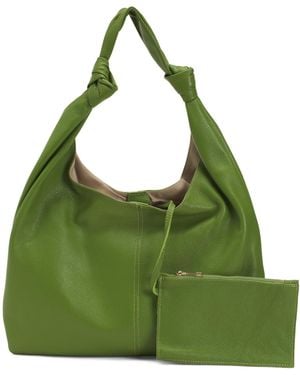 TJ Maxx Leather Unlined Slouchy Hobo For - Green