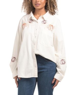 TJ Maxx Flor Ray Shirt For Cotton - White