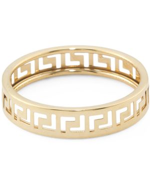 TJ Maxx 10Kt Greek Key Cut Out Ring - Metallic