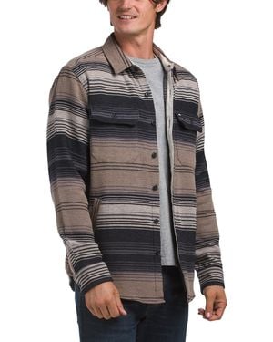 TJ Maxx Striped Shirt Jacket For Cotton/Polyester - Gray