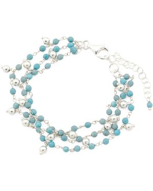 TJ Maxx Sterling Howlite Beaded Bracelet For - Blue