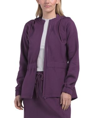 TJ Maxx Upf 50 Cloud Jersey Robyn Peplum Jacket For Spandex/Polyester - Purple