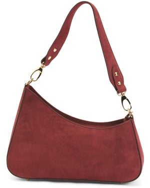 TJ Maxx Suede Asymmetrical Shoulder Bag For /Suede - Red