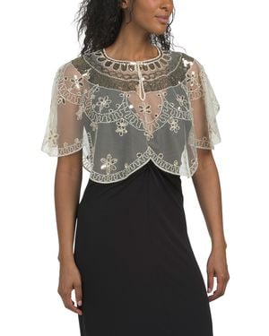 TJ Maxx Evening Capelet For Polyester - Gray