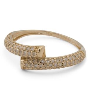TJ Maxx 14Kt Diamond Pave Bypass Ring, Diamond - White