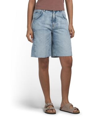 TJ Maxx Bo Twisted Denim Shorts For Cotton - Blue