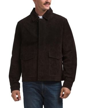 TJ Maxx Suede Jacket For Polyester/Suede - Black