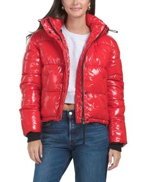 TJ Maxx Lexie Hooded Puffer Coat For Nylon/Polyester - Red