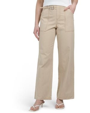 TJ Maxx Belted Cargo Pants For Cotton - Natural