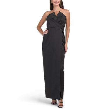 TJ Maxx Strapless Gown For Polyester - Black