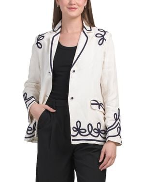 TJ Maxx Linen Vera Blazer For - White